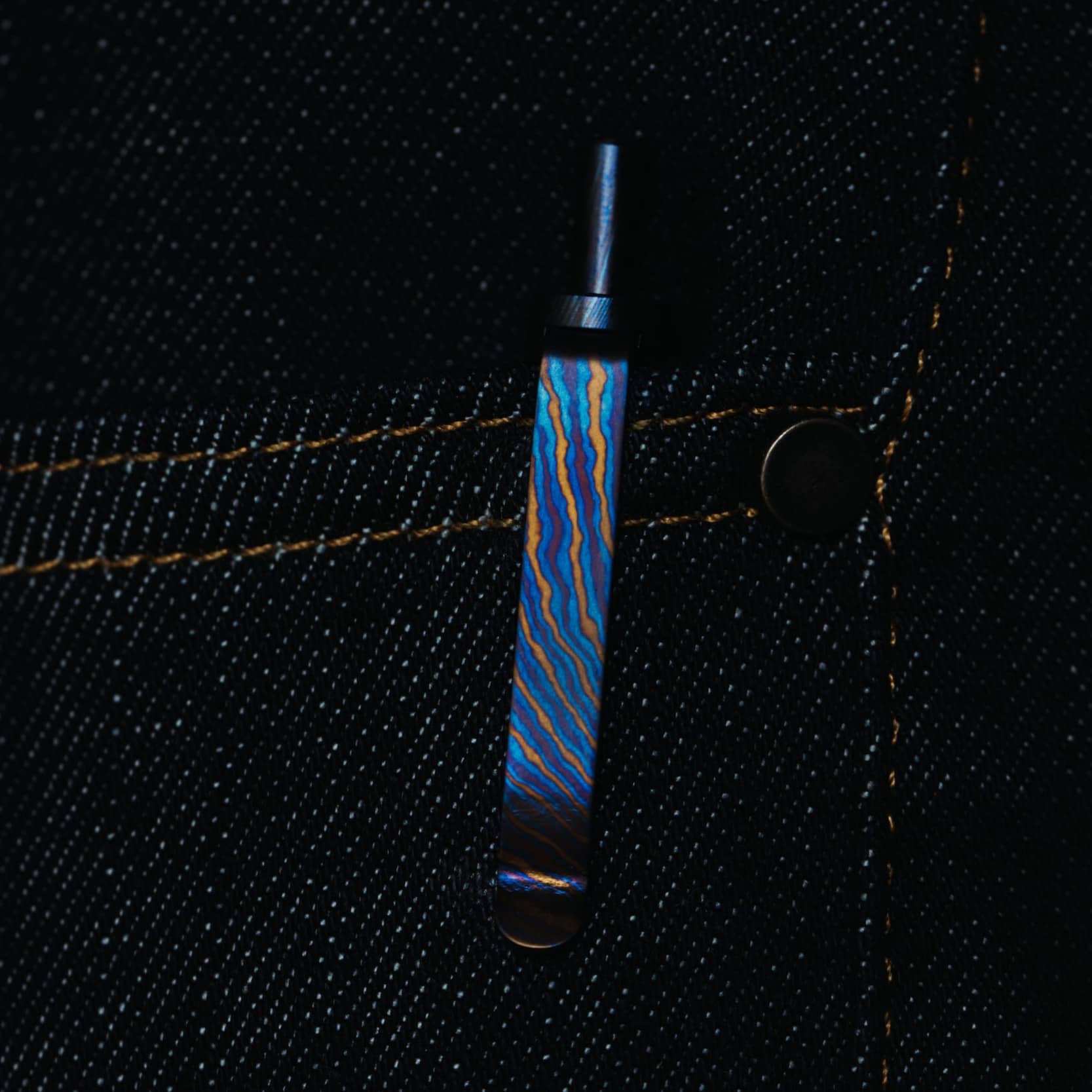 Mini Click - Full Titanium Damascus - Image 3