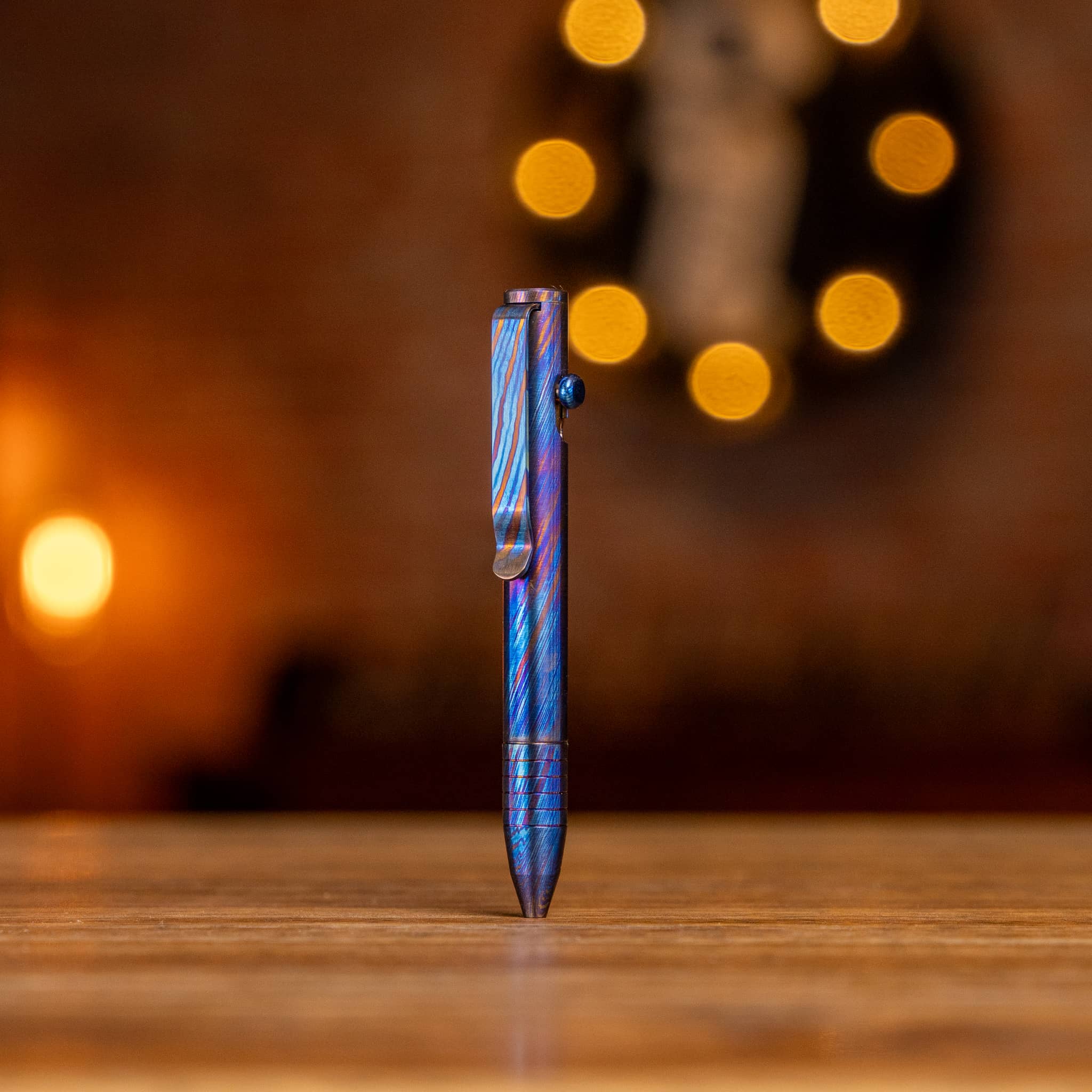 Mini Bolt Action Pen - Full Titanium Damascus - Image 10