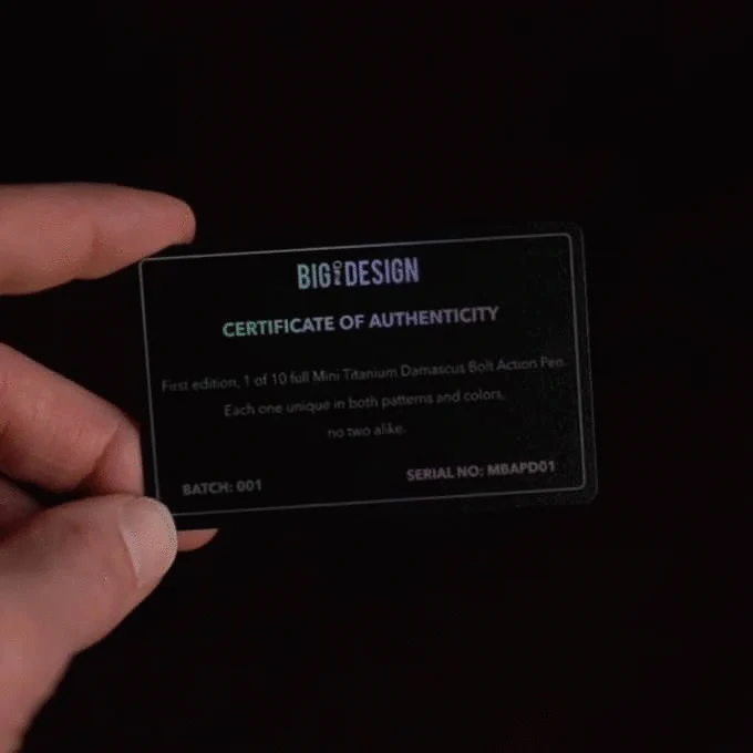 Mini Bolt Action Pen - Full Titanium Damascus - Image 12