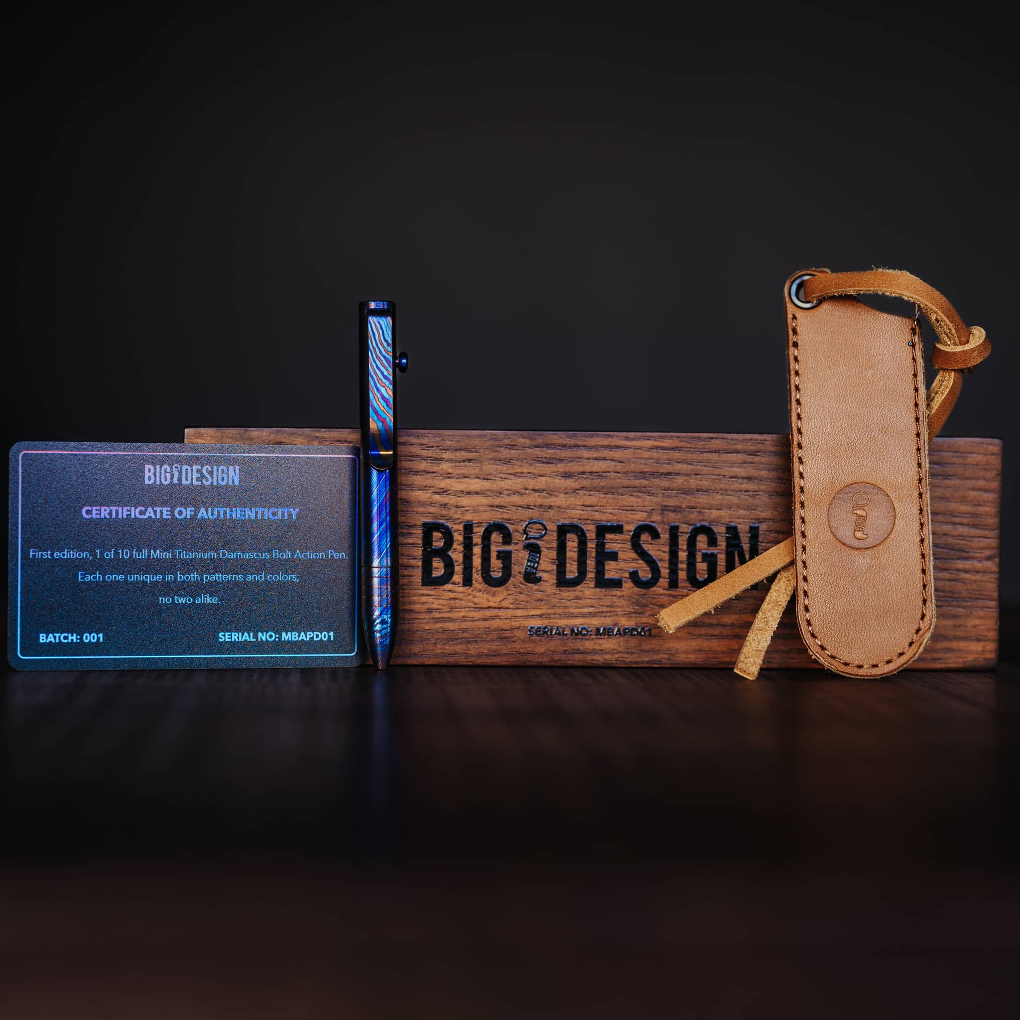 Mini Bolt Action Pen - Full Titanium Damascus - Image 13