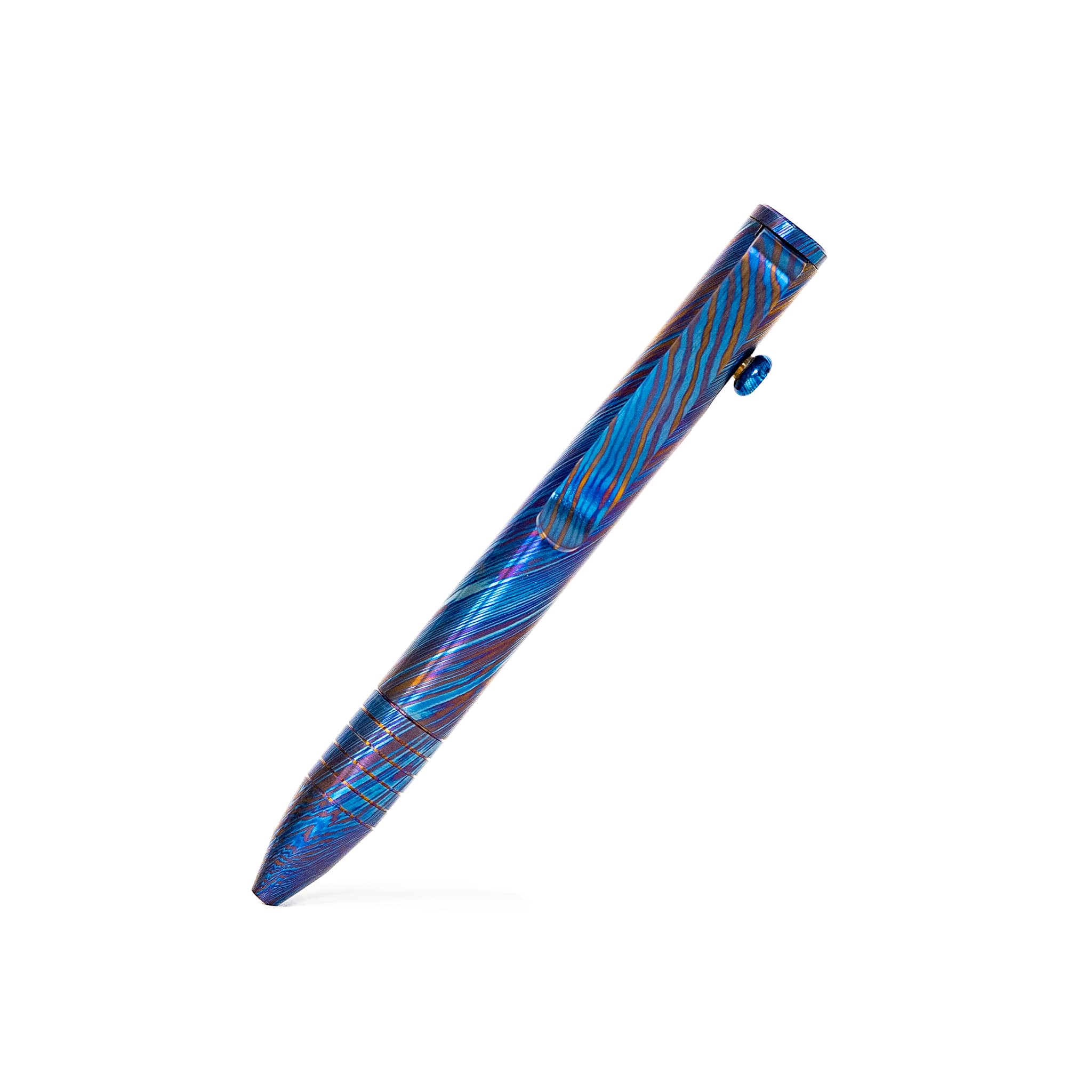 Mini Bolt Action Pen - Full Titanium Damascus - Image 15