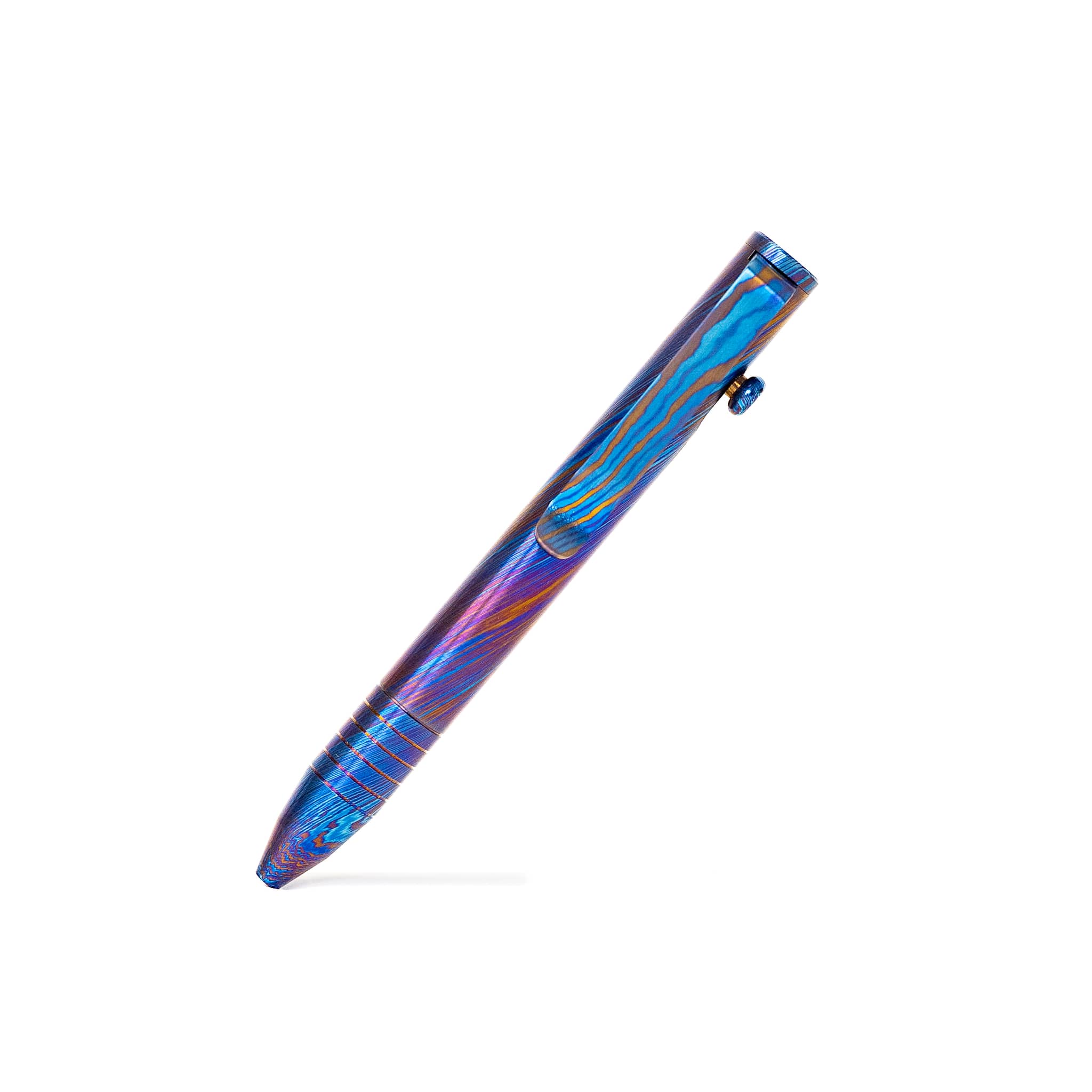 Mini Bolt Action Pen - Full Titanium Damascus - Image 16