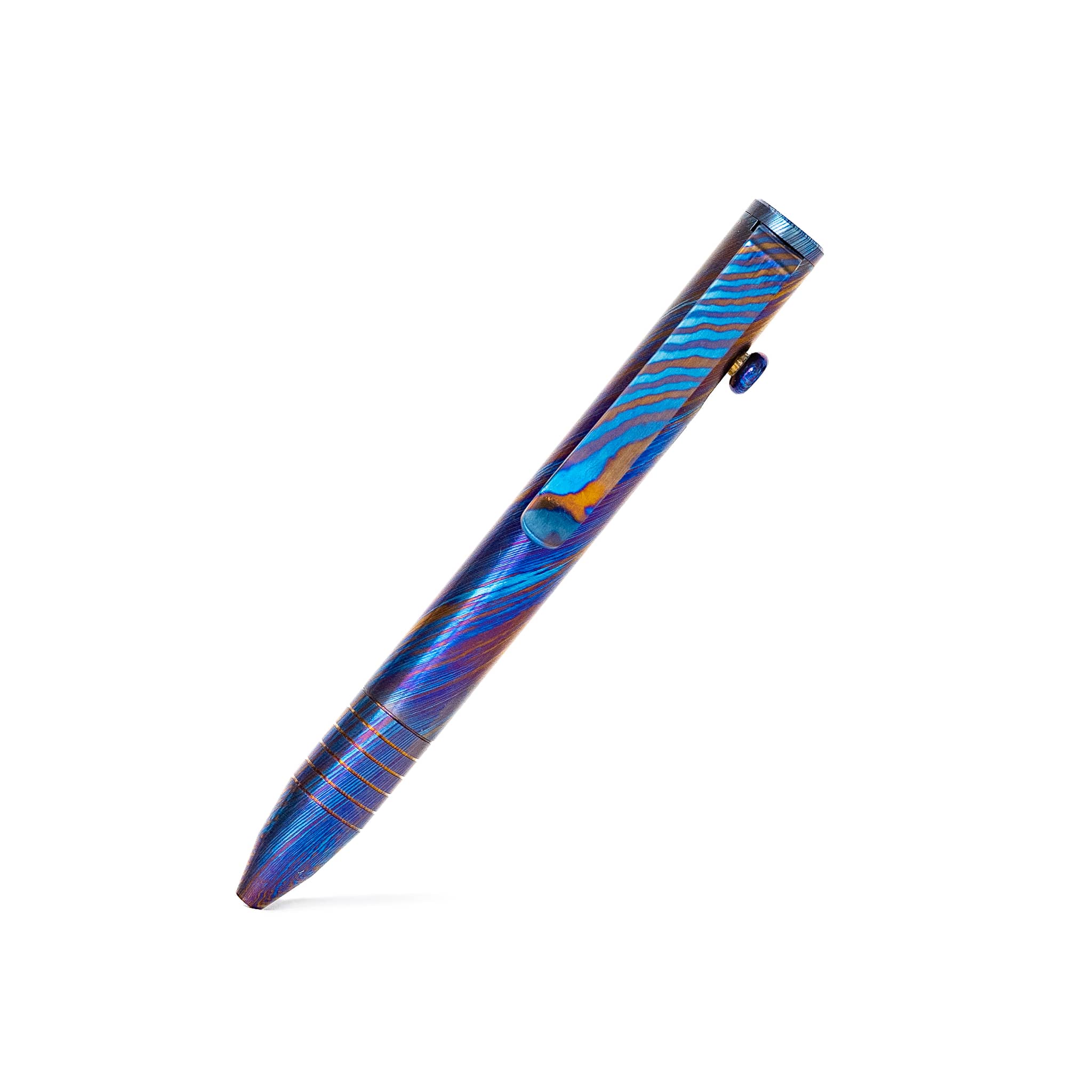 Mini Bolt Action Pen - Full Titanium Damascus - Image 17