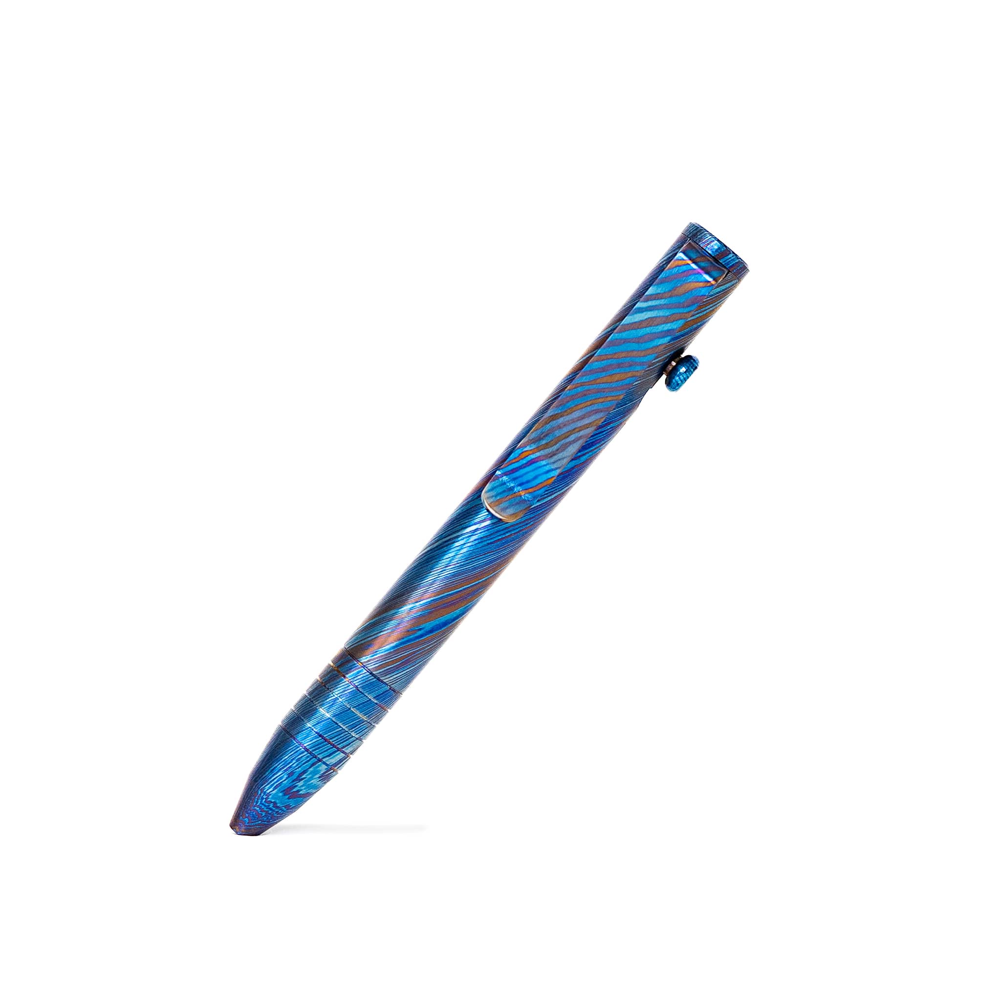 Mini Bolt Action Pen - Full Titanium Damascus - Image 18