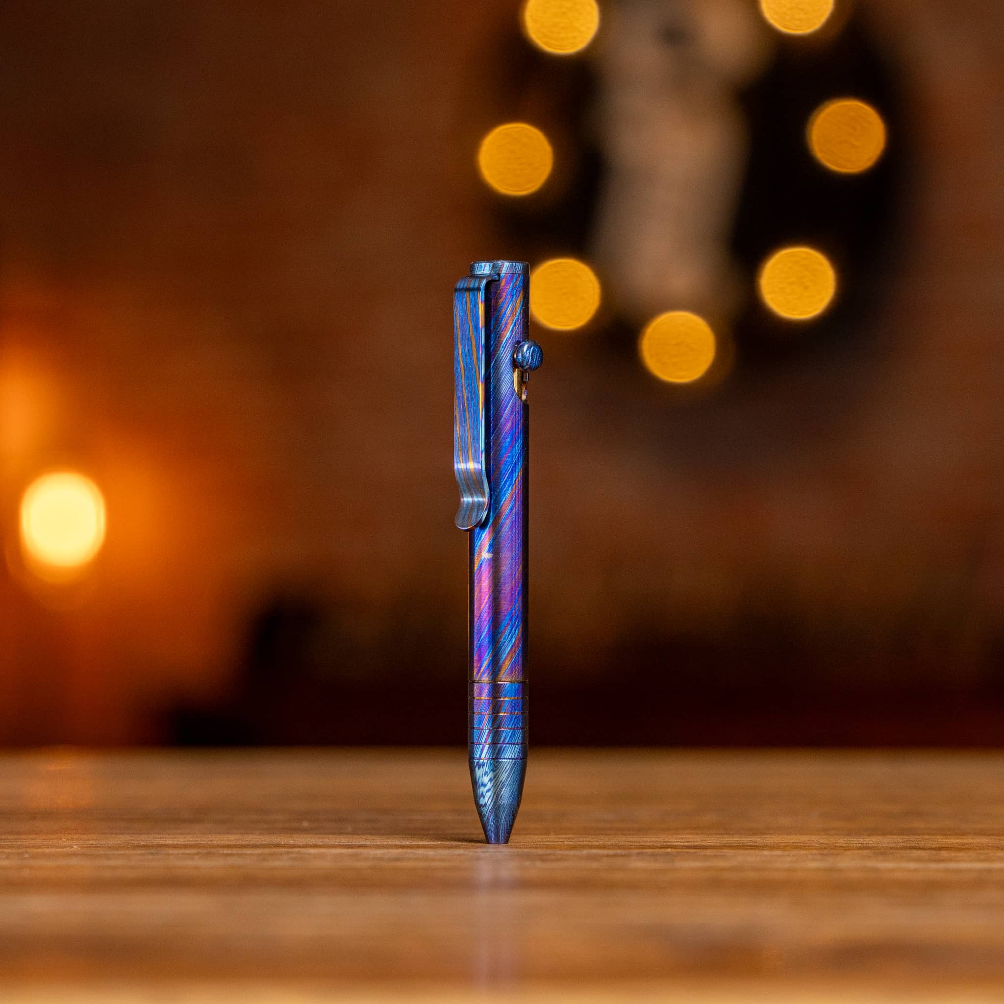 Mini Bolt Action Pen - Full Titanium Damascus - Image 4