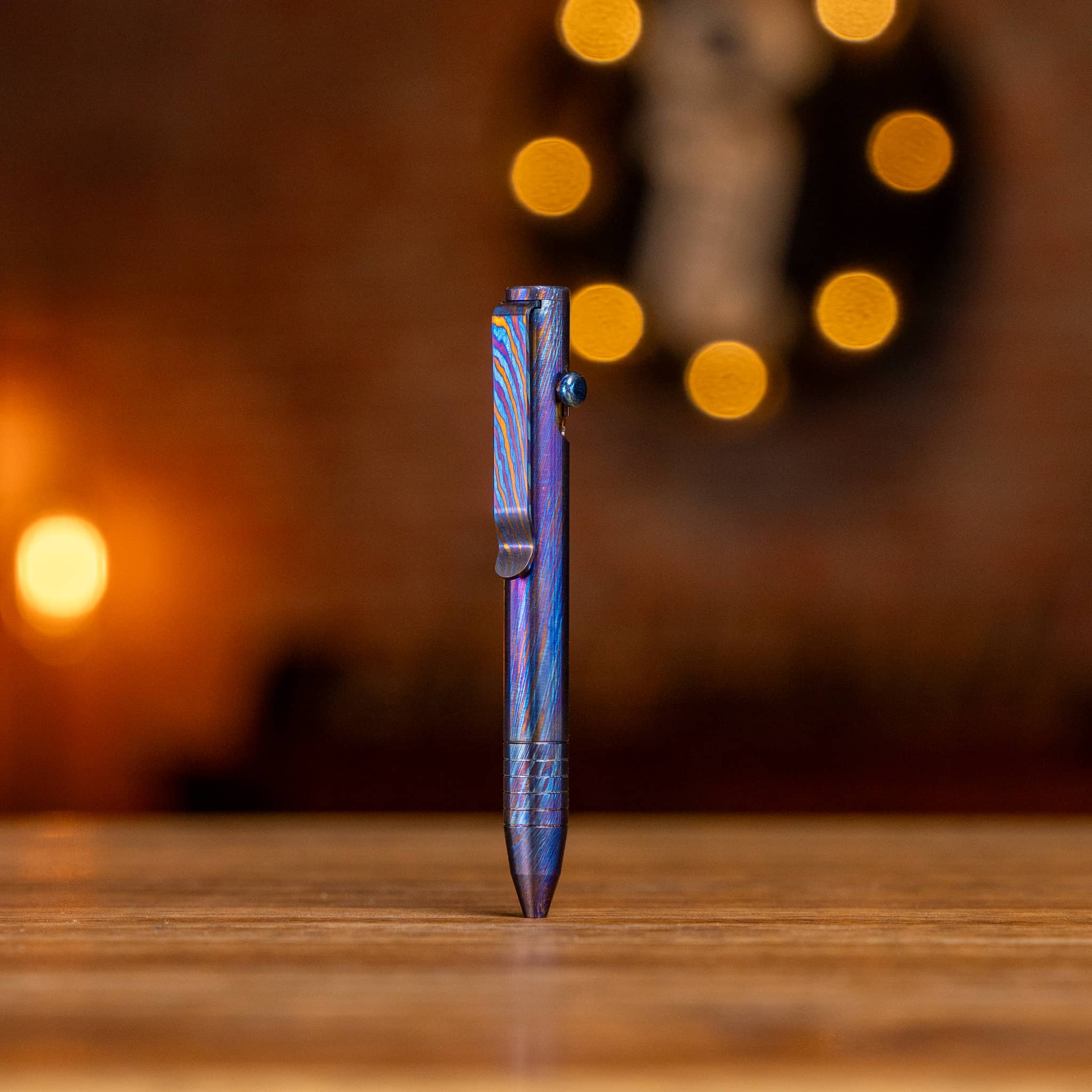 Mini Bolt Action Pen - Full Titanium Damascus - Image 8