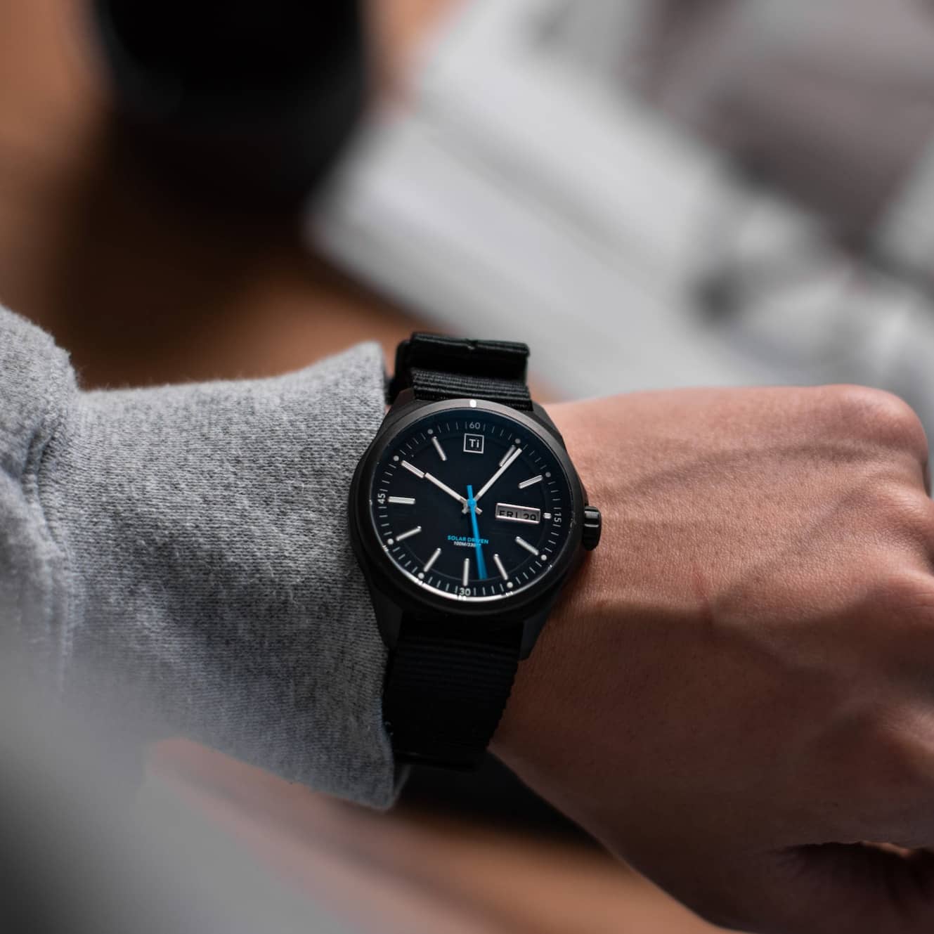 Ti Field Watch / Solar Driven / Black - Image 4