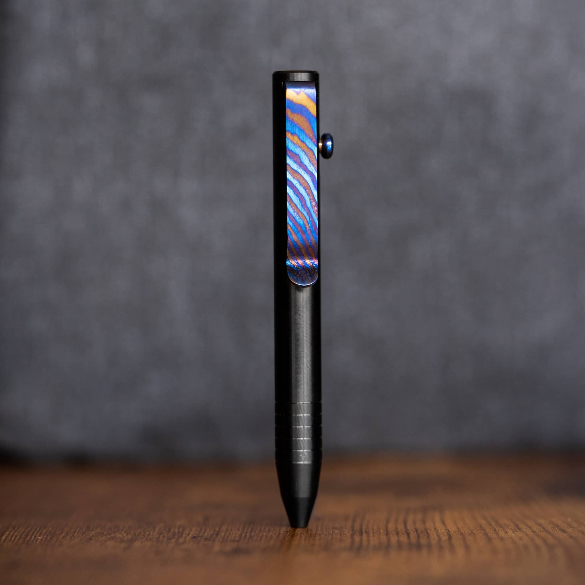 Titanium Damascus Pen Clip - Image 10