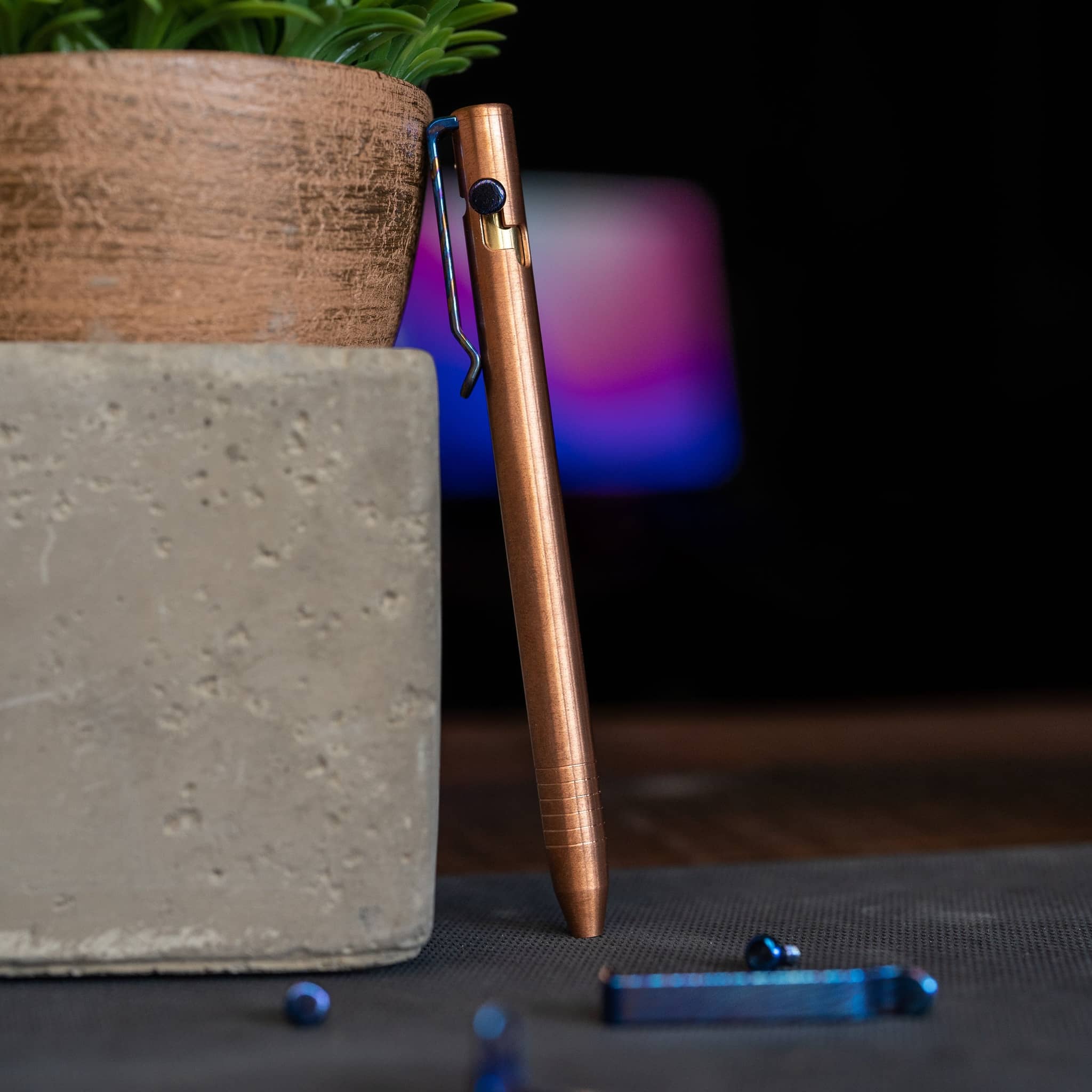 Titanium Damascus CNC Milled Pocket Clip - Image 3