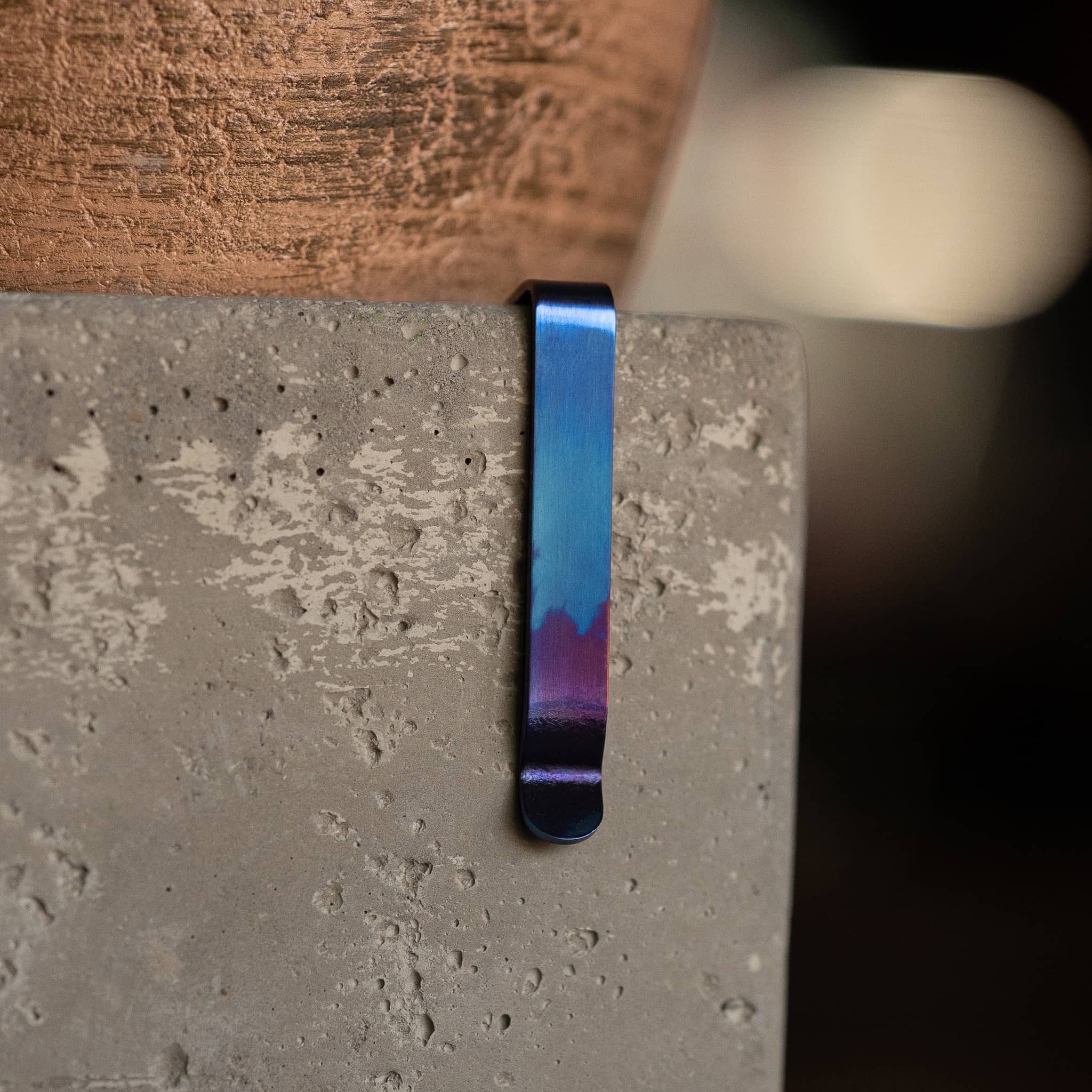 Titanium Damascus Pen Clip - Image 5