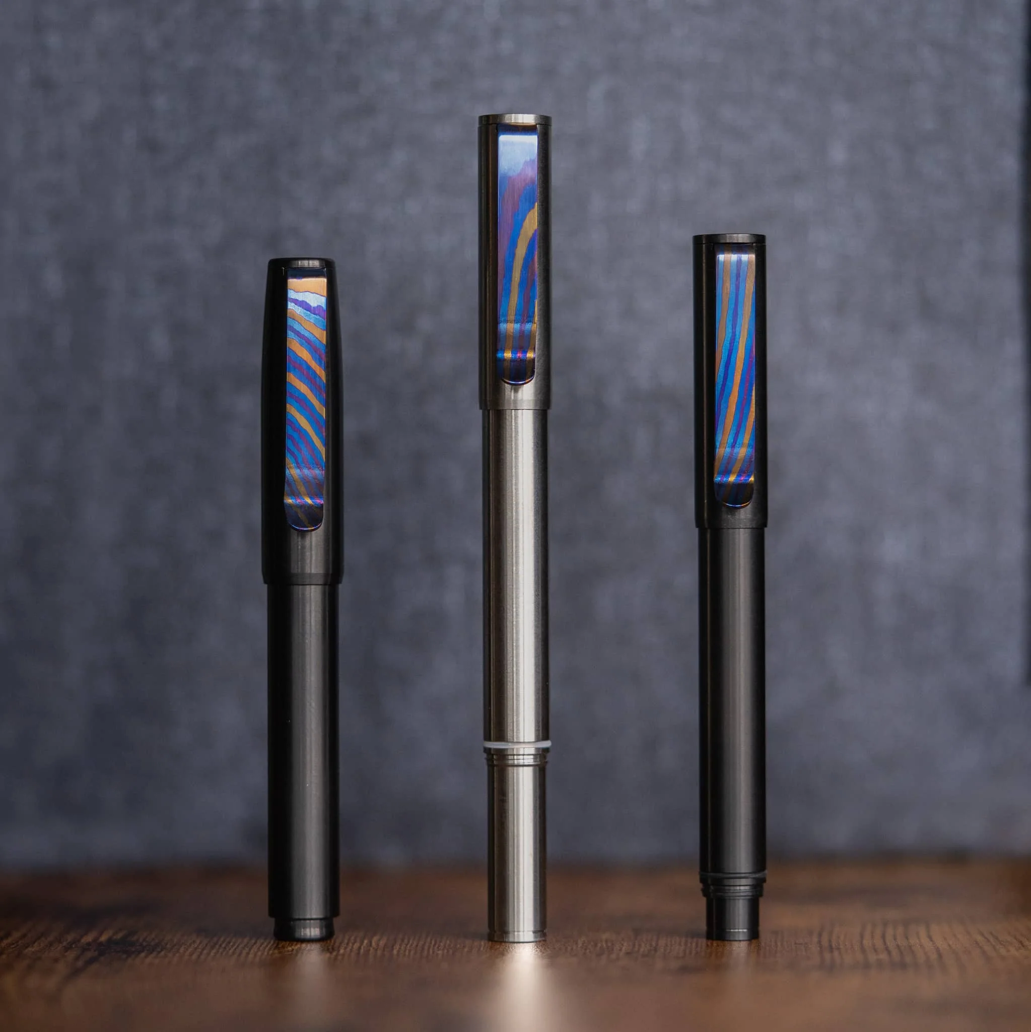 Titanium Damascus Pen Clip - Image 6