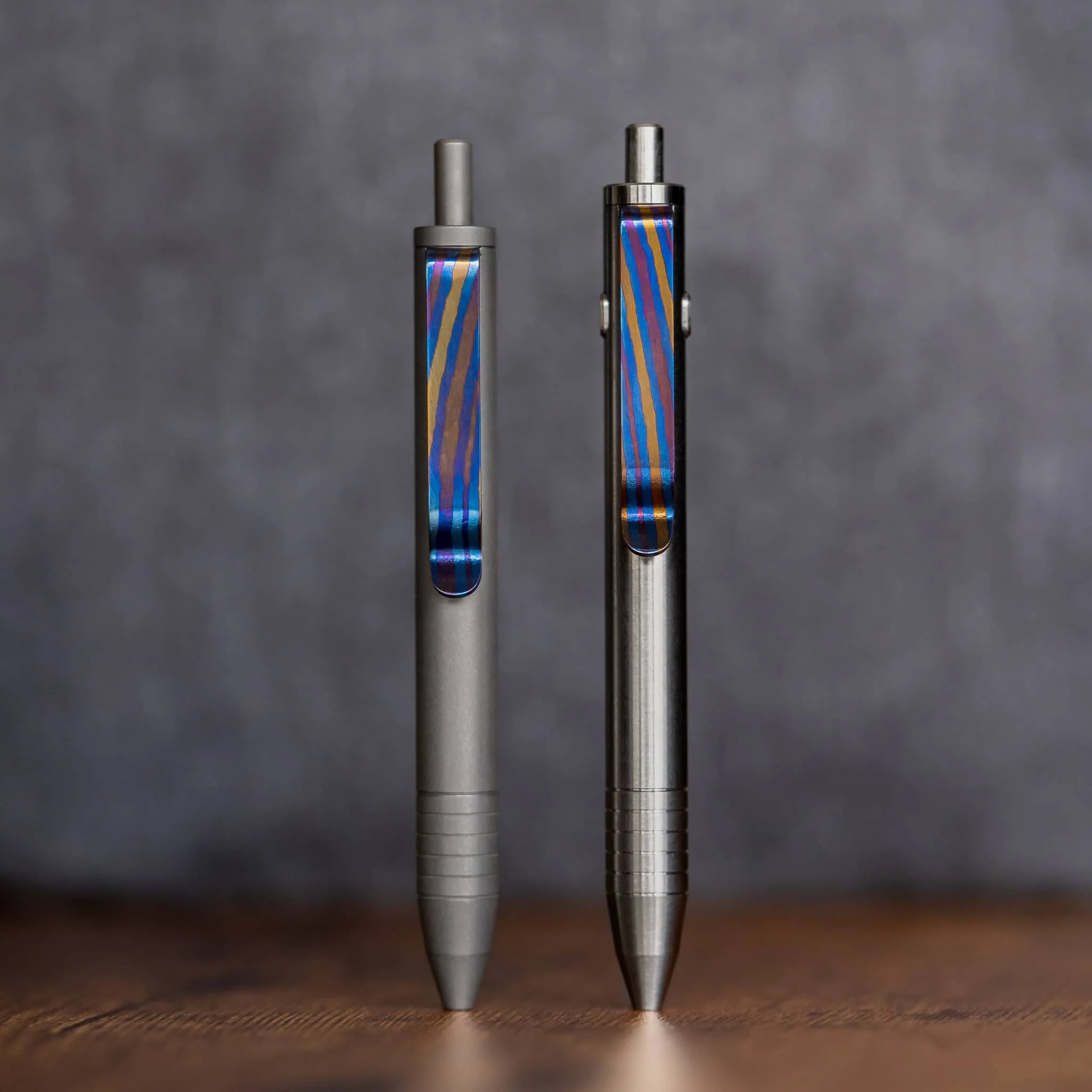 Titanium Damascus Pen Clip - Image 7